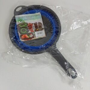 Hand-Held Silicone‎ Collapsible Strainer Colander Flat Storage